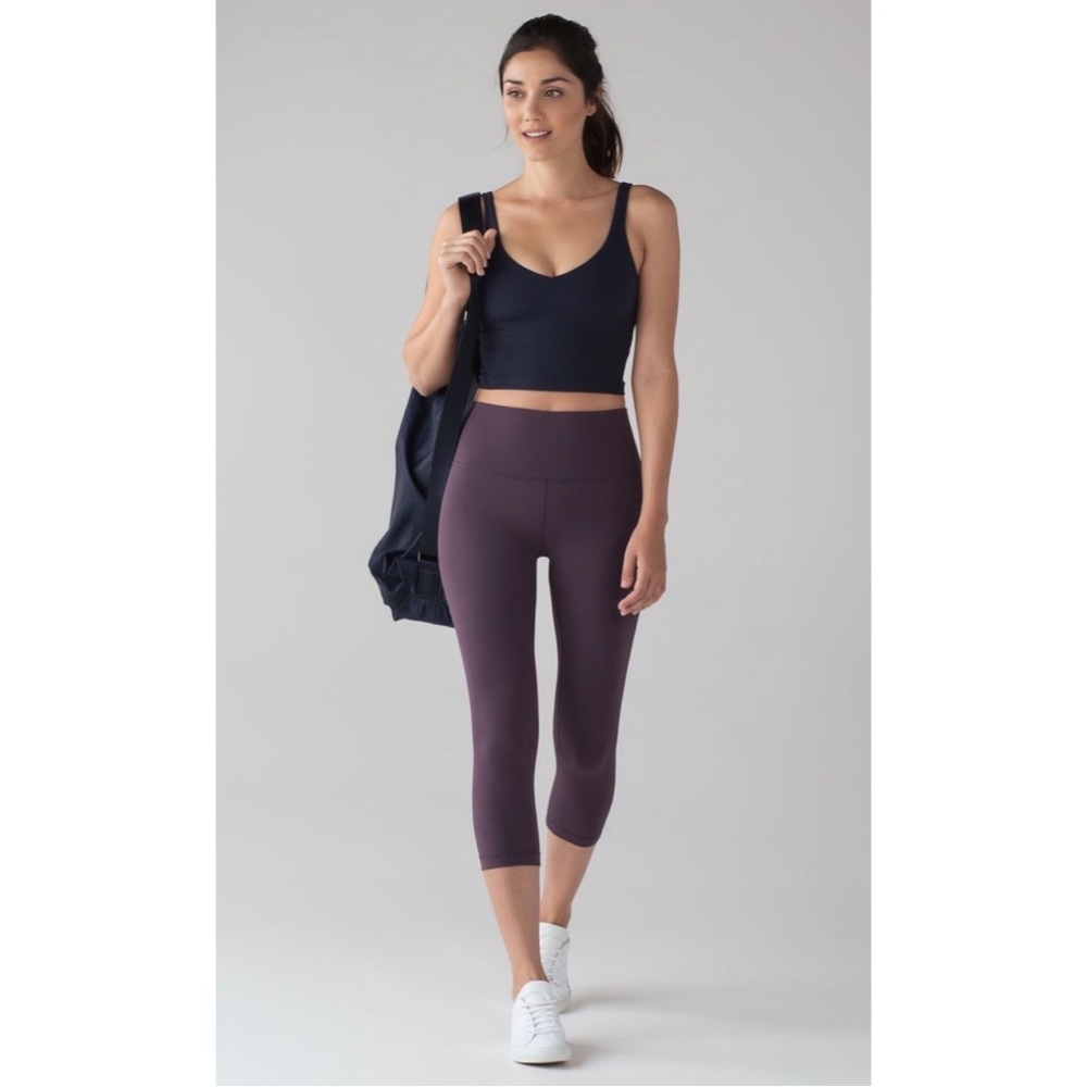 lululemon Wunder Under Full on Luxtreme Plum High-Rise 21” Cropped Leggings